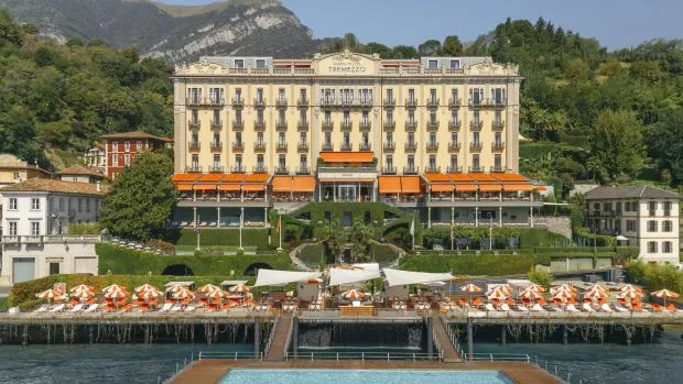 Grand Hotel Tremezzo floating pool on Lake Como